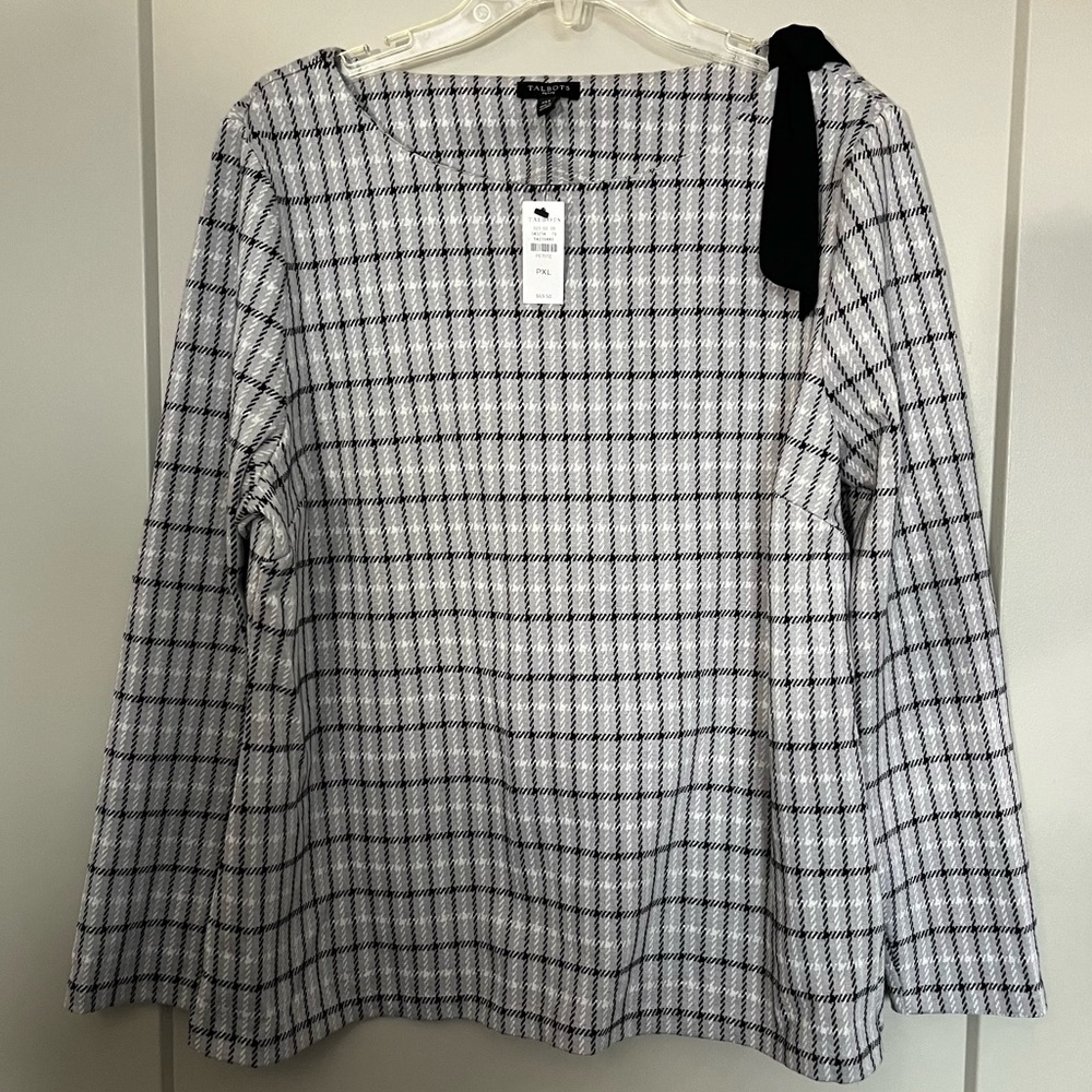 NEW Talbots Plaid with Bow Top